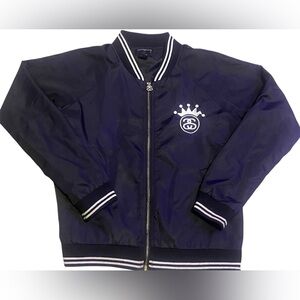 Stussy Double S Bomber Jacket Size Medium Youth